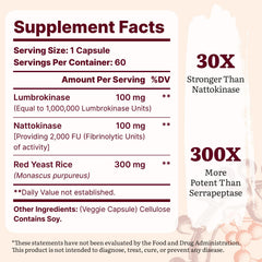 Yasumako nattokinase capsules bottle signals circulatory support.