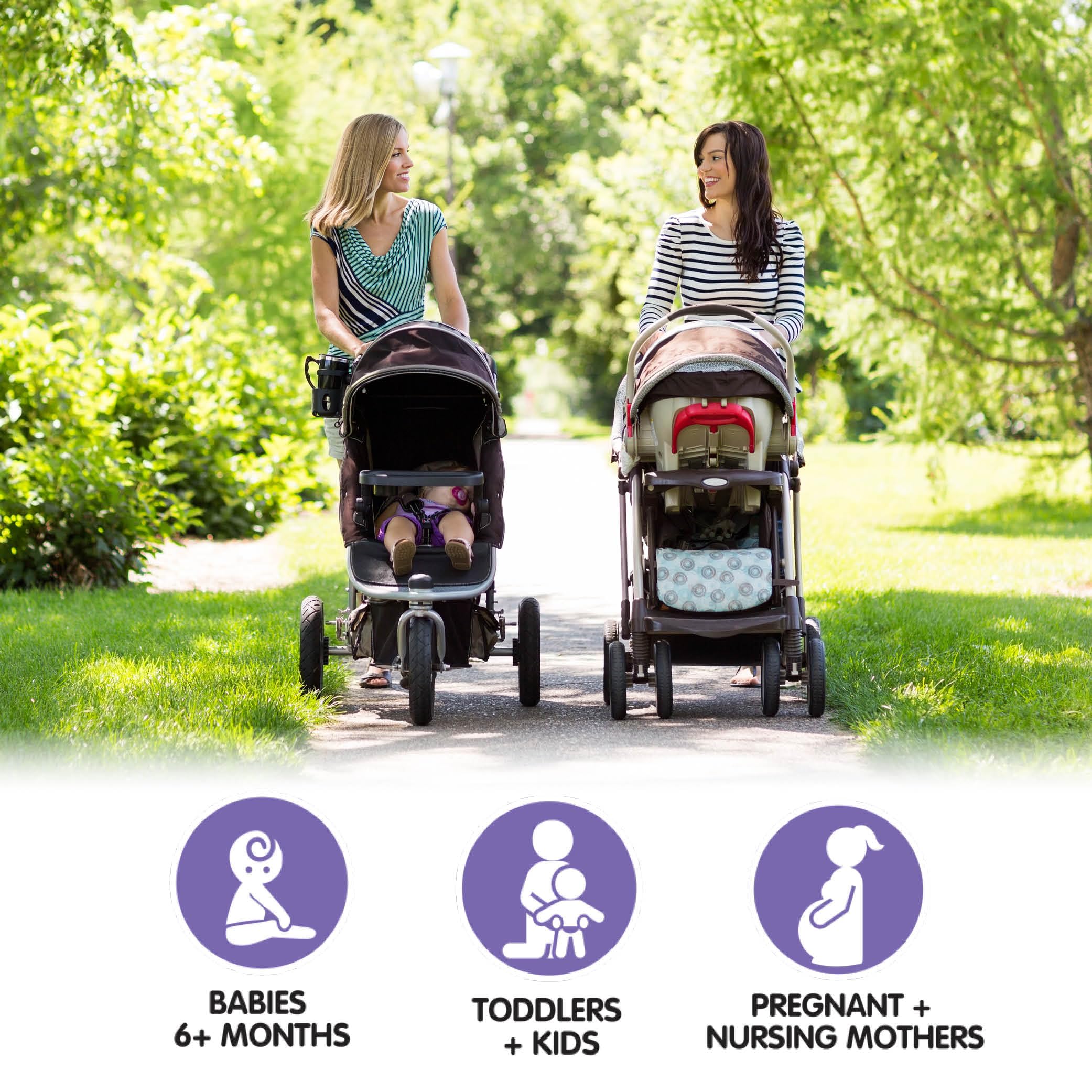 Baby-friendly spray applied away from eyes for gentle protection.