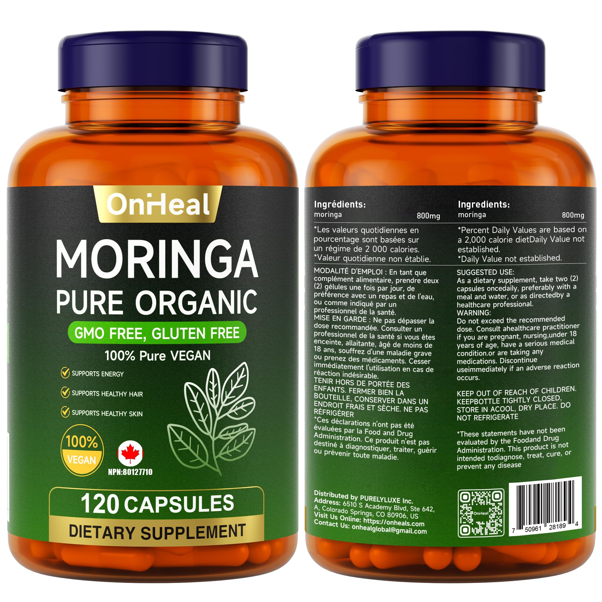 YBFQ natural health supplement on counter ready for daily use
