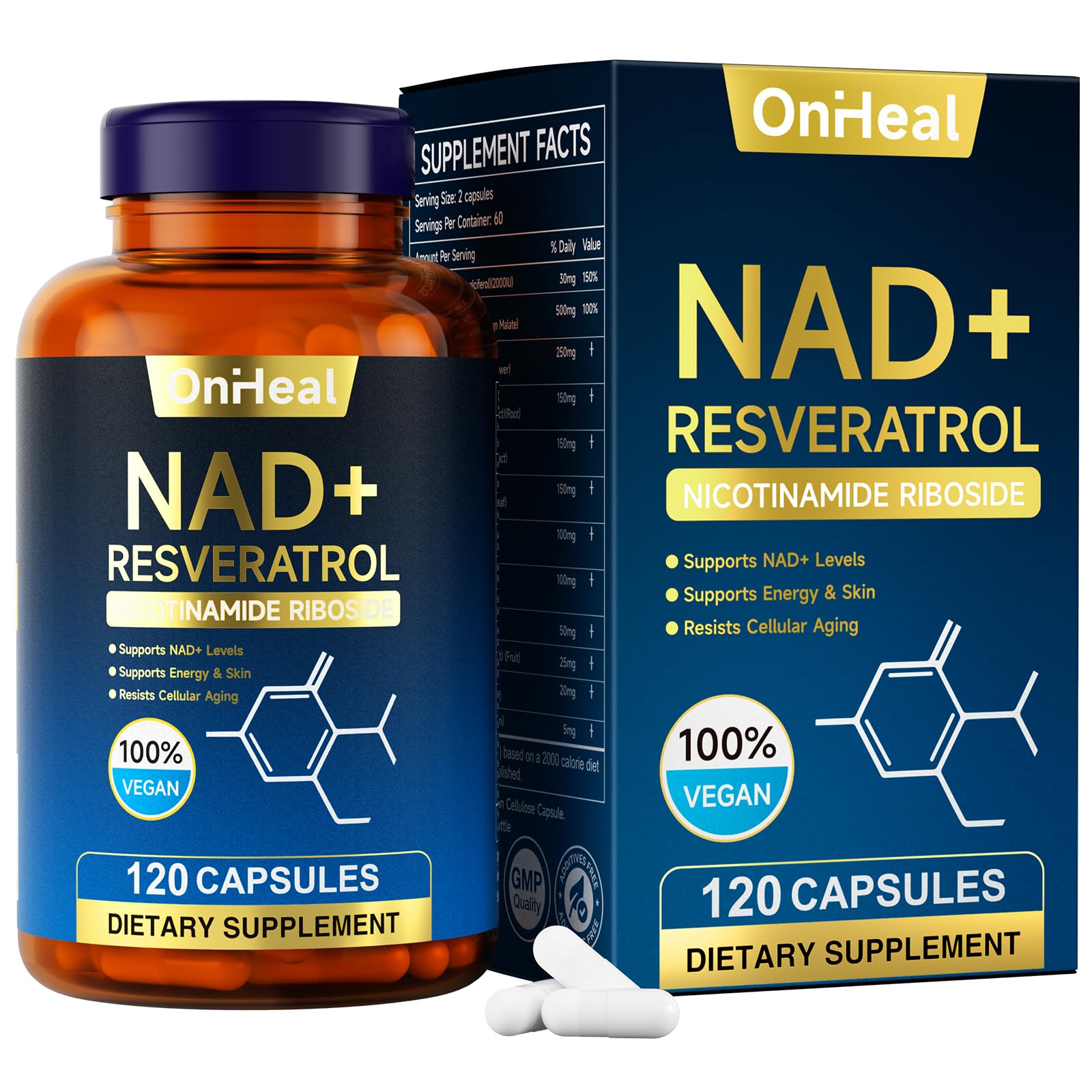 YBFQ Resveratrol bottle front for daily wellness support