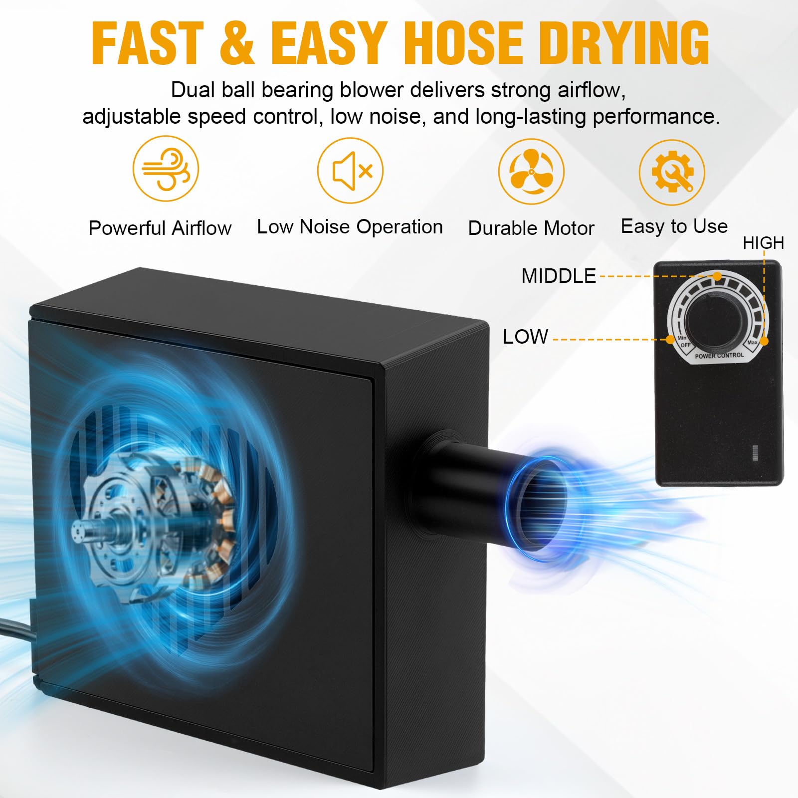 YCQDDA CPAP Hose Dryer offers one-step plug-in operation.