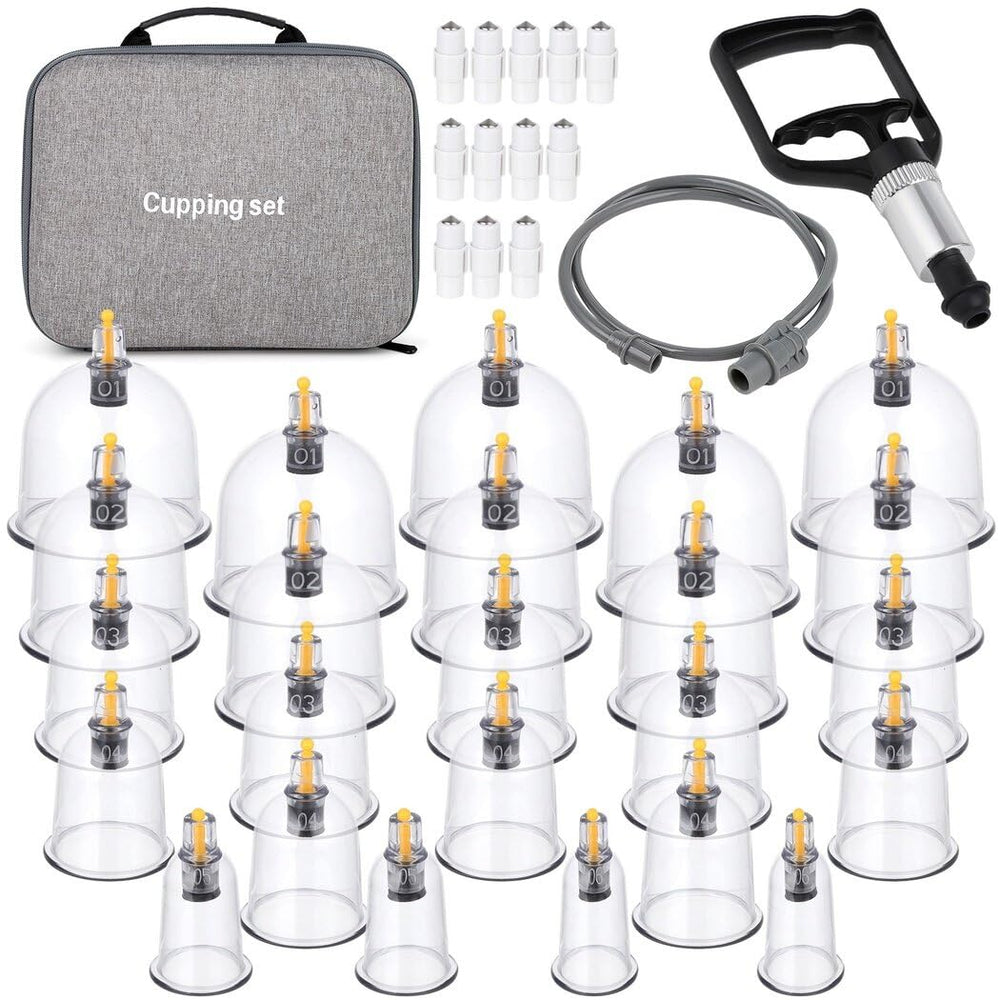 yeesport 24-cups cupping set for at-home professional-grade massage relief