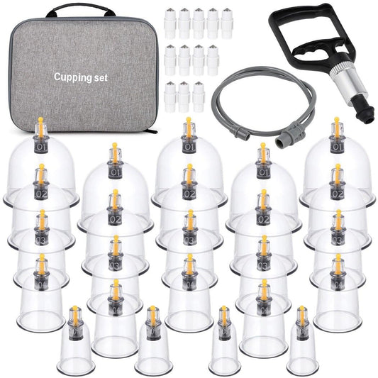 yeesport 24-cups cupping set for at-home professional-grade massage relief