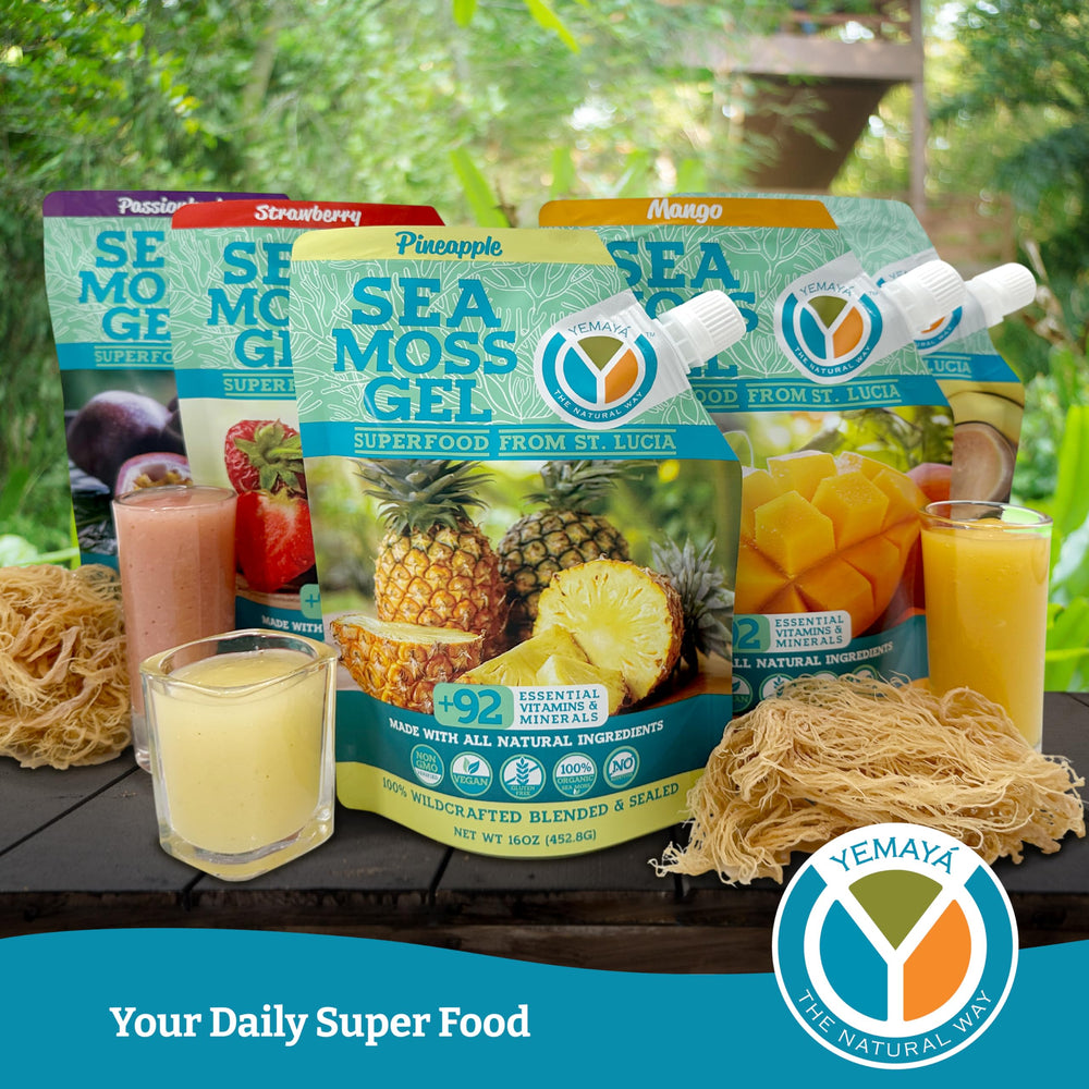 Pineapple-infused Yemaya Sea Moss Gel adds natural sweetness and aroma