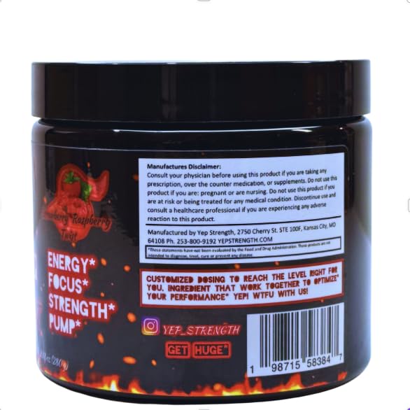 Close-up of the Wake The Faith Up canister to emphasize packaging and label details.