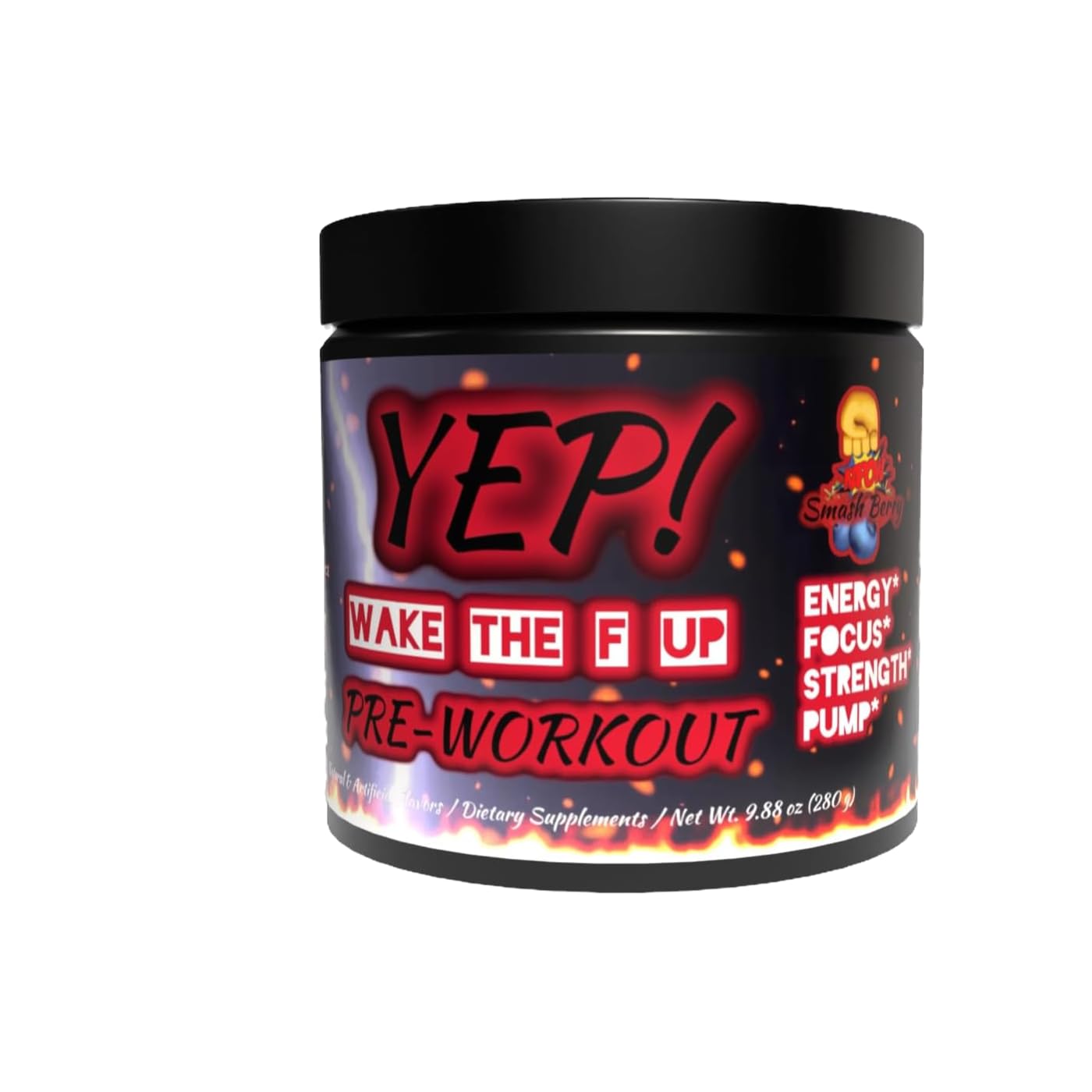 Yep Strength YEP Wake The Faith Up canister front view highlighting premium pre-workout