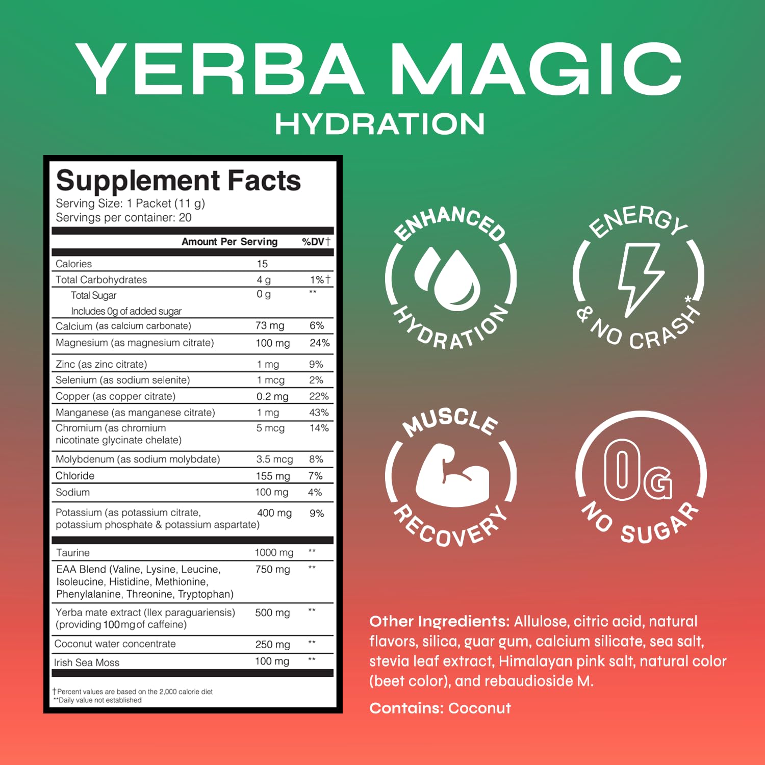 Yerba Magic watermelon-flavor stick dispensing into a glass for refreshment.