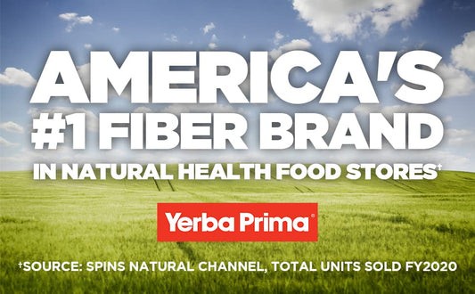 Yerba Prima Colon Care capsules close-up highlighting fiber-rich capsules for regularity