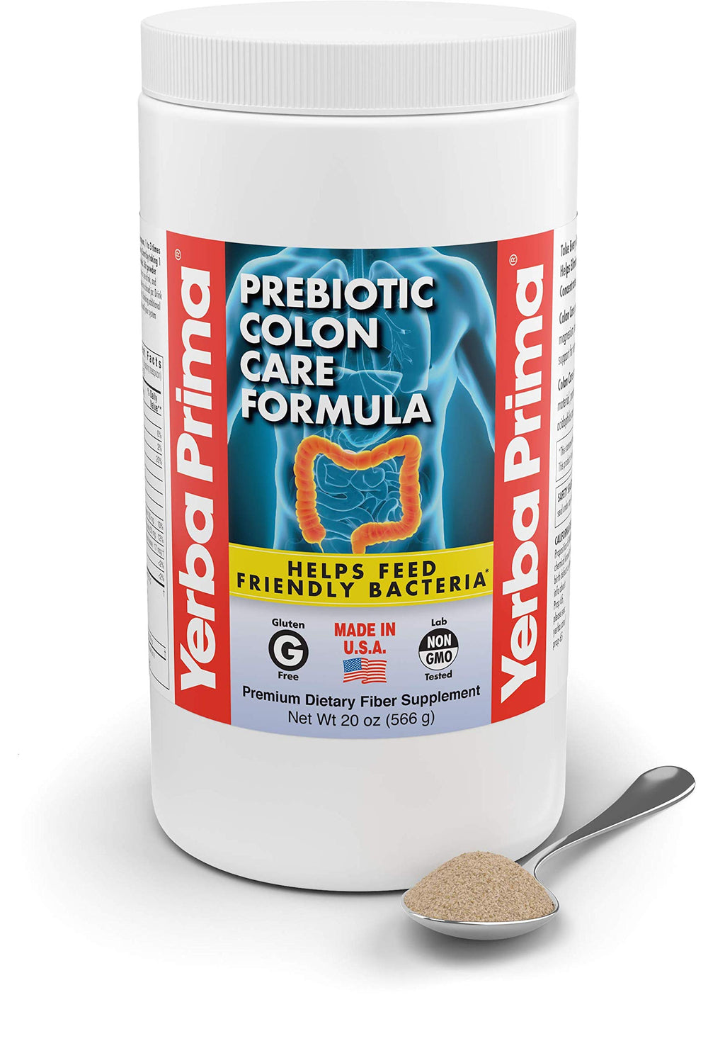 Yerba Prima colon care prepared drink in glass showing texture
