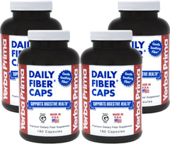 Yerba Prima Daily Fiber Caps bottle front showing premium fiber blend for digestive health
