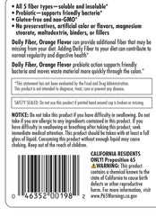 Yerba Prima Daily Fiber Formula bottle close-up showing product details.
