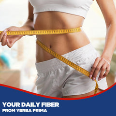 Yerba Prima Daily Fiber Formula stirred into a morning smoothie for easy daily fiber