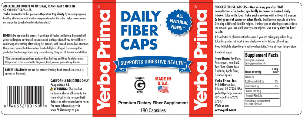 Yerba Prima Daily Fiber Formula psyllium husks close view as fiber source