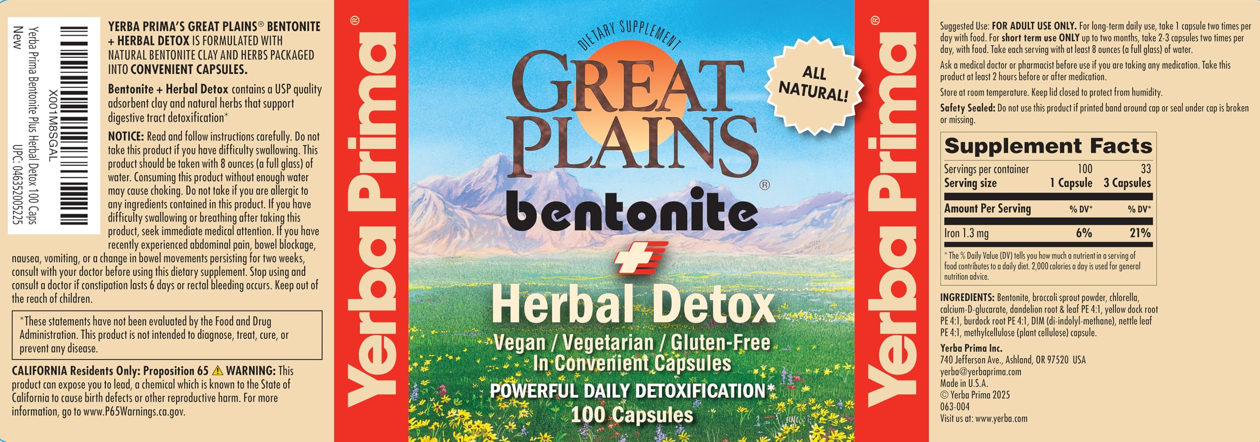 Yerba Prima digestive support pairing with psyllium fiber for bulk.