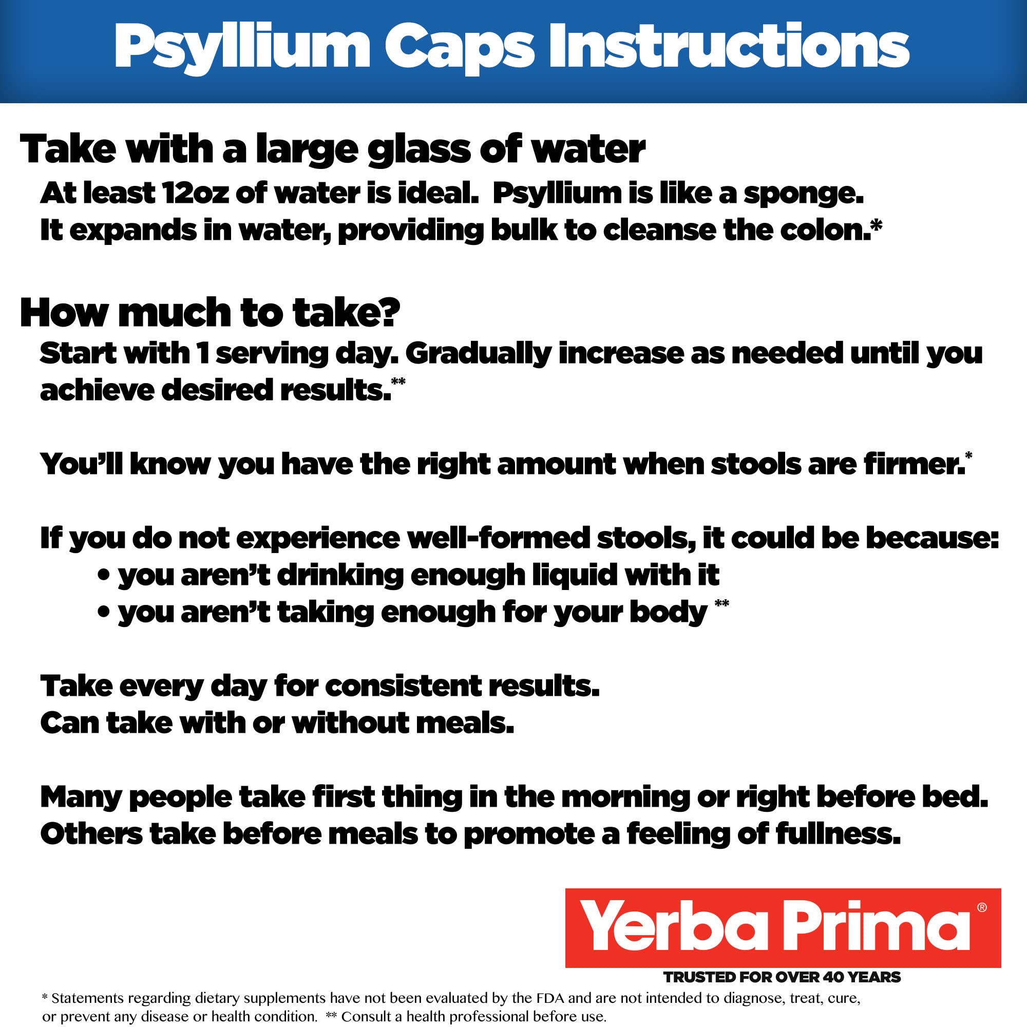 Label highlights gluten-free, non-GMO, and vegan attributes of Yerba Prima capsules.