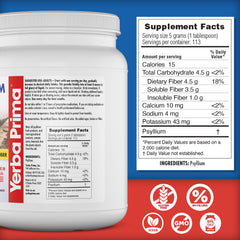 Yerba Prima psyllium husk blended into smoothie for healthy daily fiber.
