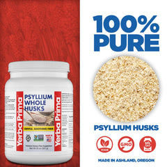 Yerba Prima psyllium husks portion scoop ready to use for easy fiber addition