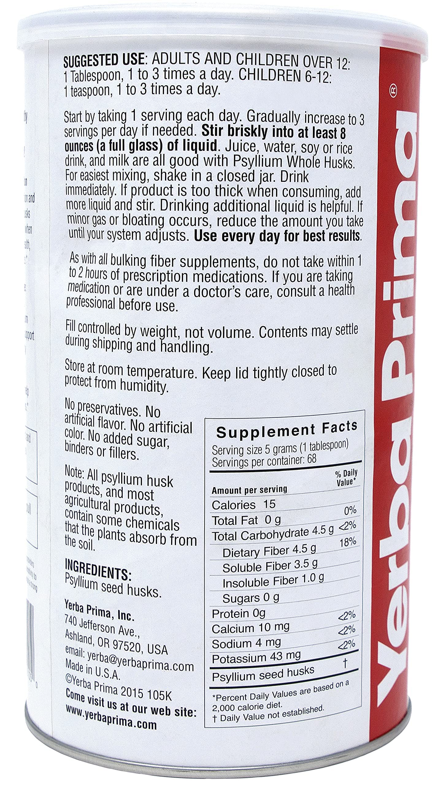 Yerba Prima Psyllium Whole Husks kitchen scene for daily wellness routine
