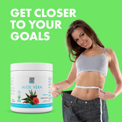 Yes You Can Aloe Vera Drink Mix dissolving in water for quick hydration.