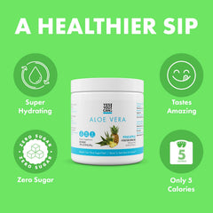 Yes You Can Aloe Vera Drink Mix 40 servings canister highlights convenient, long-lasting hydration options