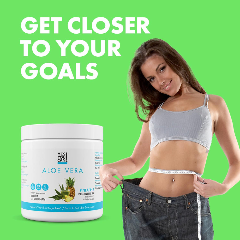 Yes You Can Aloe Vera Drink Mix contains no fillers for pure hydration.
