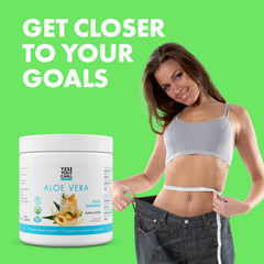 Yes You Can! Aloe Vera Drink Mix organic ingredients on the label.