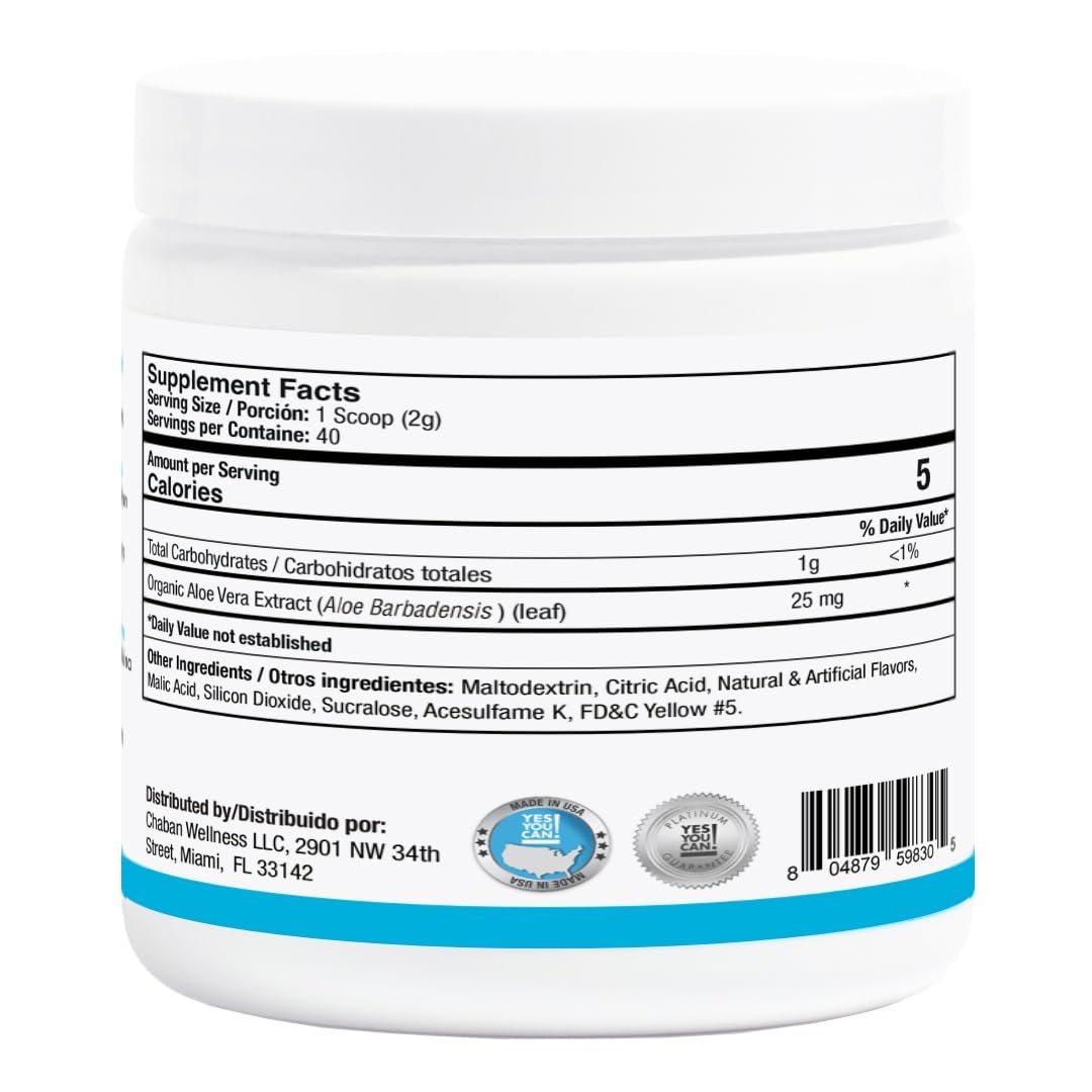 Yes You Can Aloe Vera Drink Mix on kitchen counter ready for quick hydration moments