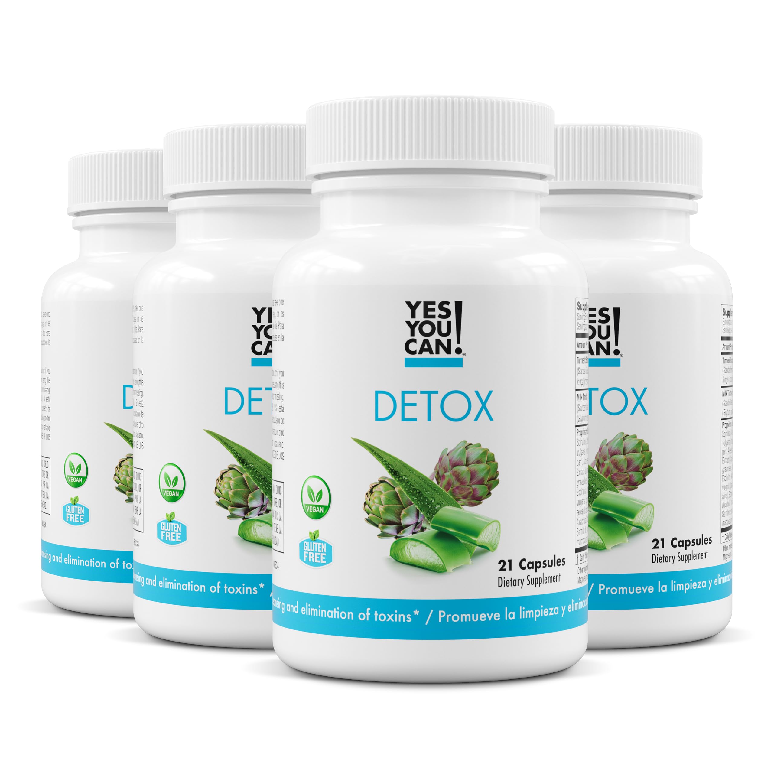 Yes You Can! detox bottle front view for convenient daily wellness.