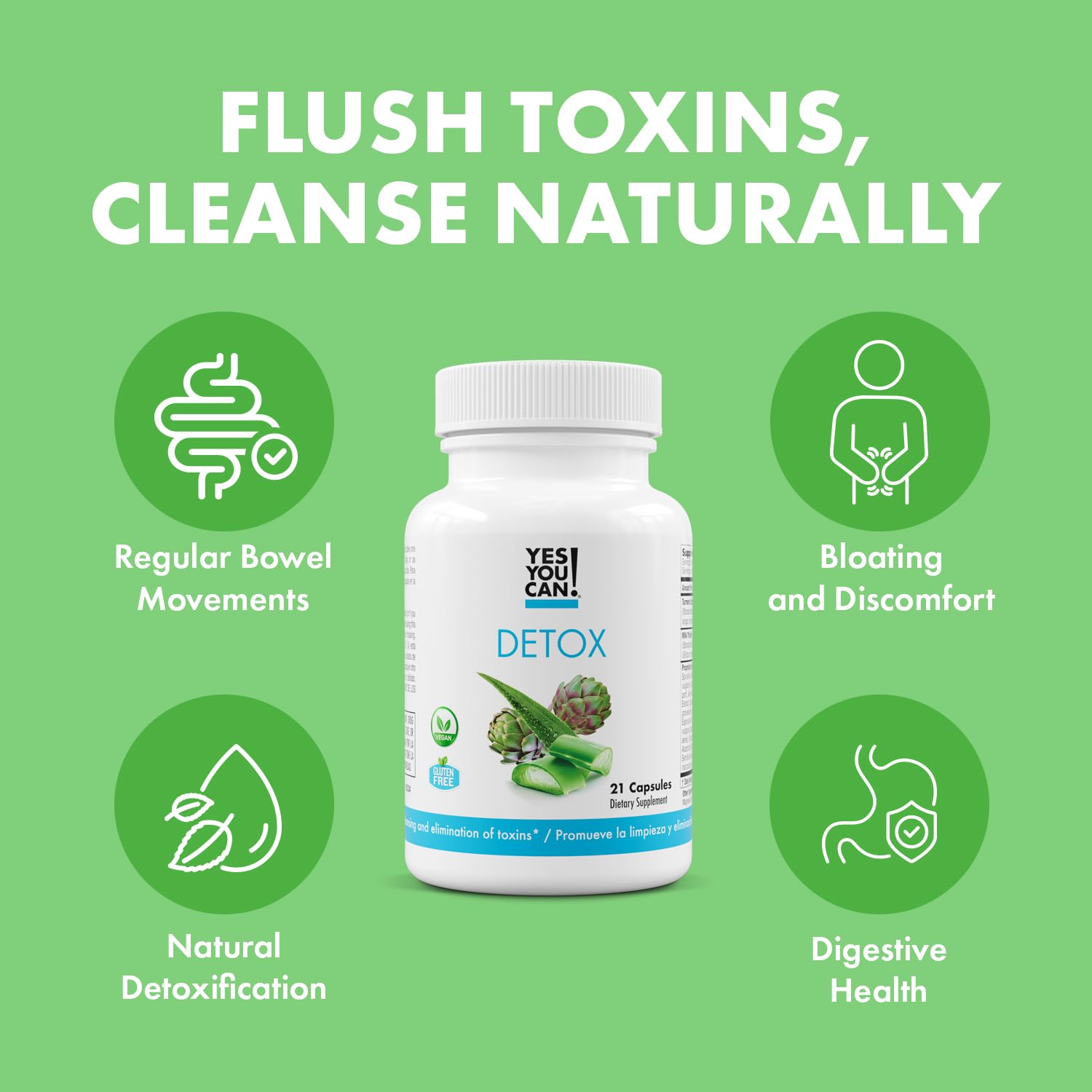Yes You Can detox capsules pack highlights convenient daily use.