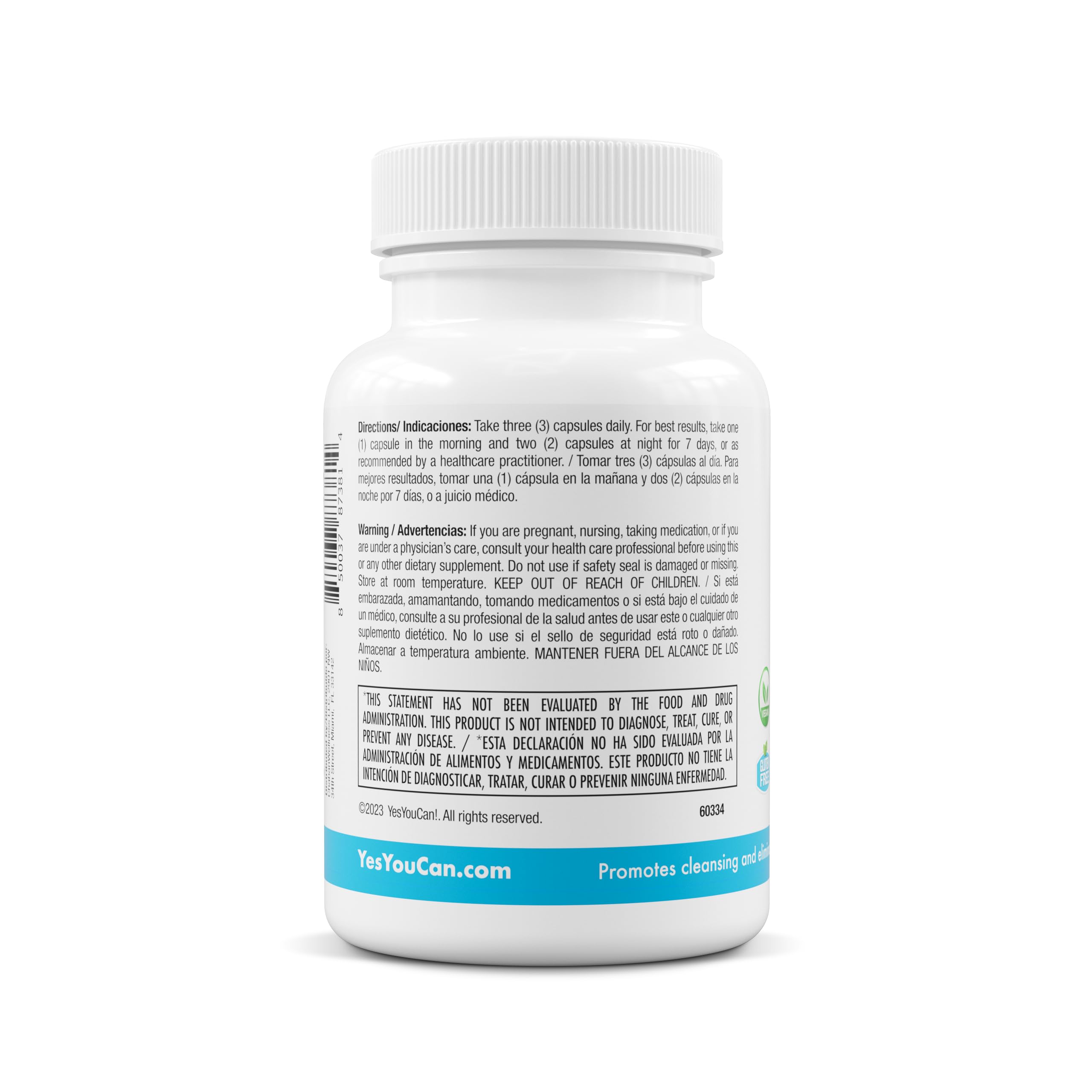 Yes You Can detox electrolyte and vitamin chart highlights added support.
