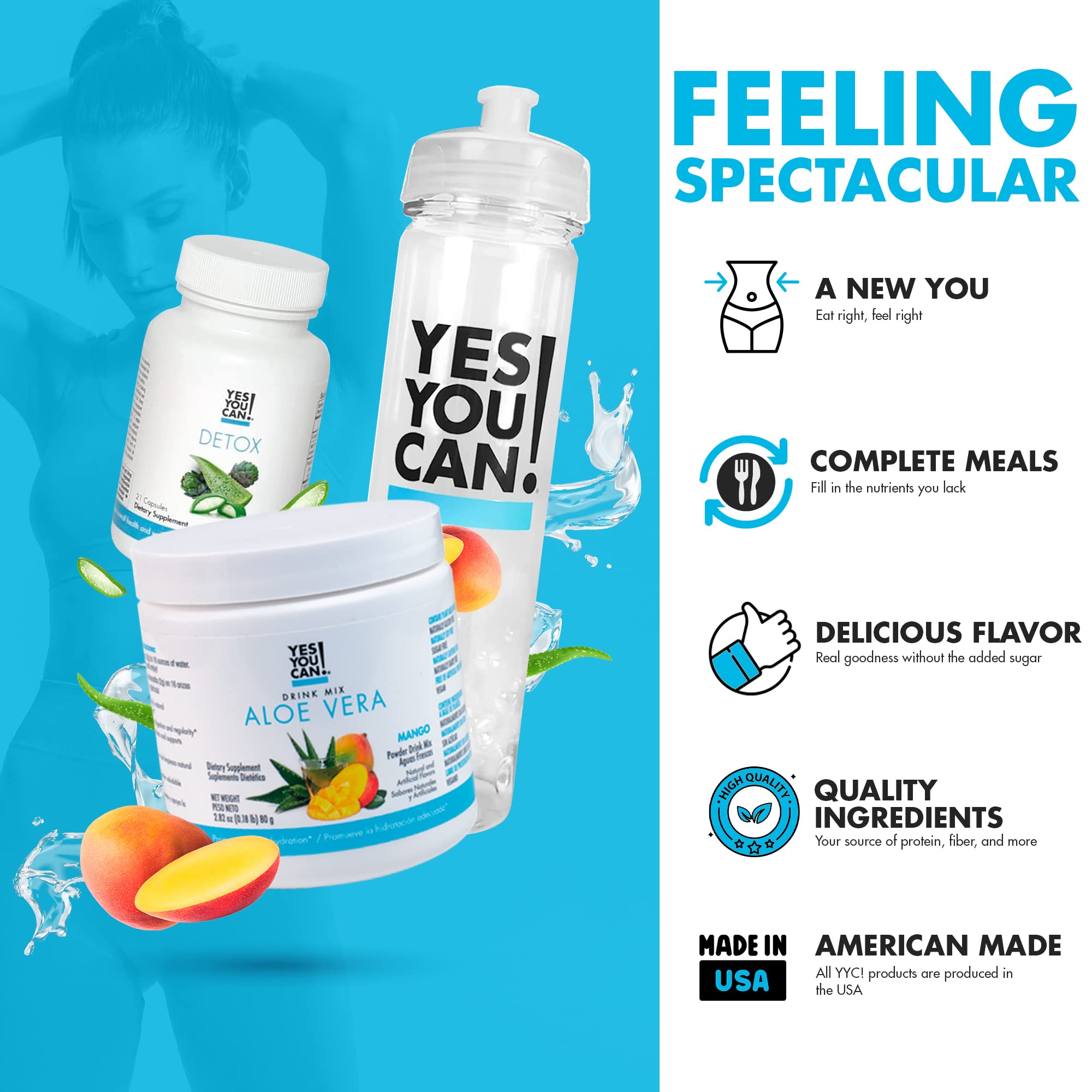 Yes You Can! Aloe Vera drink pineapple refreshing hydration