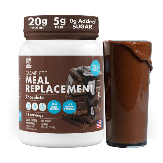 Yes You Can! Meal Replacement Shake chocolate front label for quick nutrition