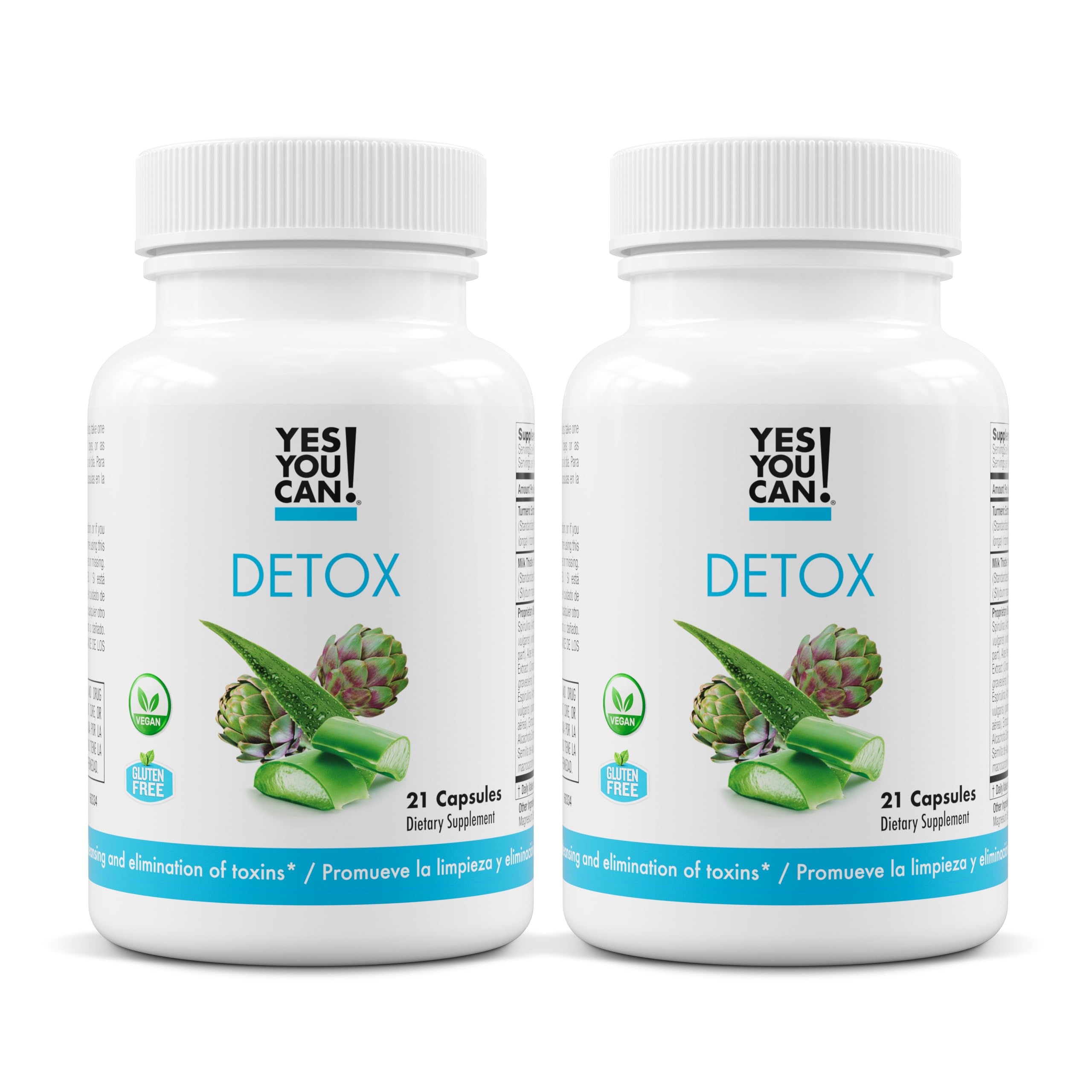 Yes You Can! detox pills bottle with compact capsules for daily wellness.