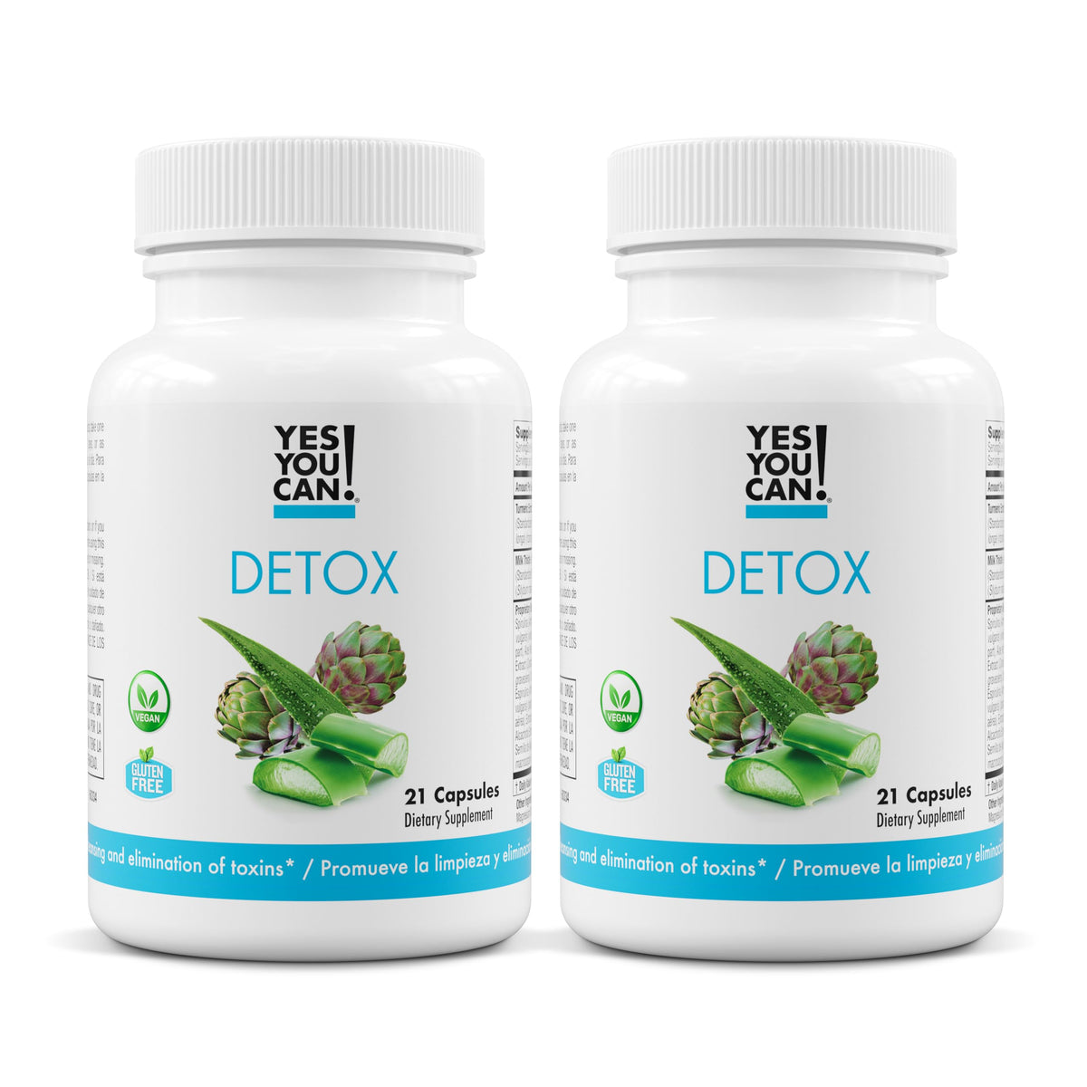 Yes You Can! detox pills bottle with compact capsules for daily wellness.