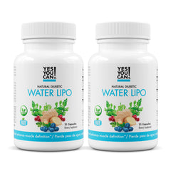 Yes You Can! bottle front shows natural water lipo pills for gentle hydration balance.
