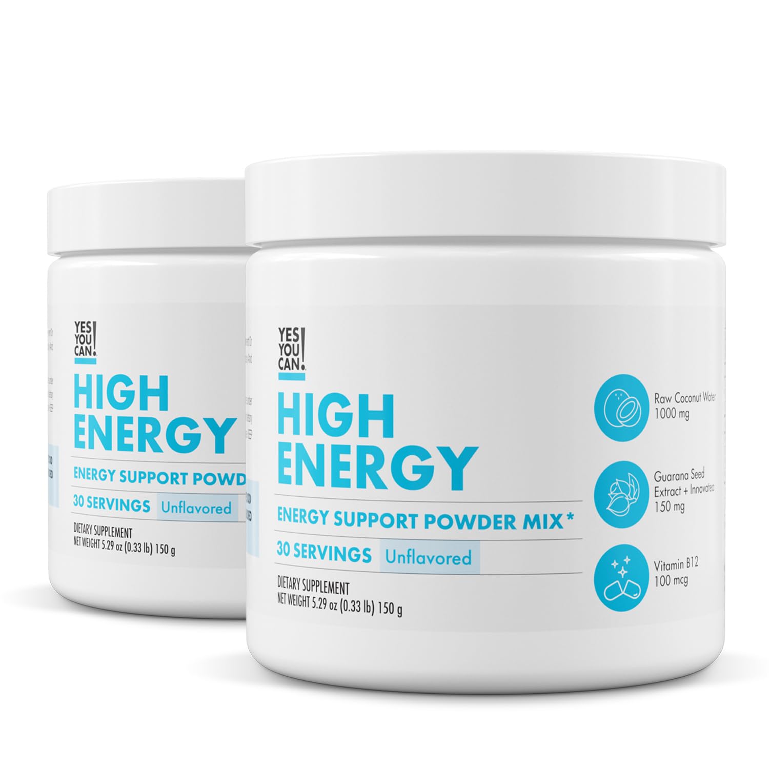 Yes You Can! Shake Booster bottle open, ready for quick energy during workouts.