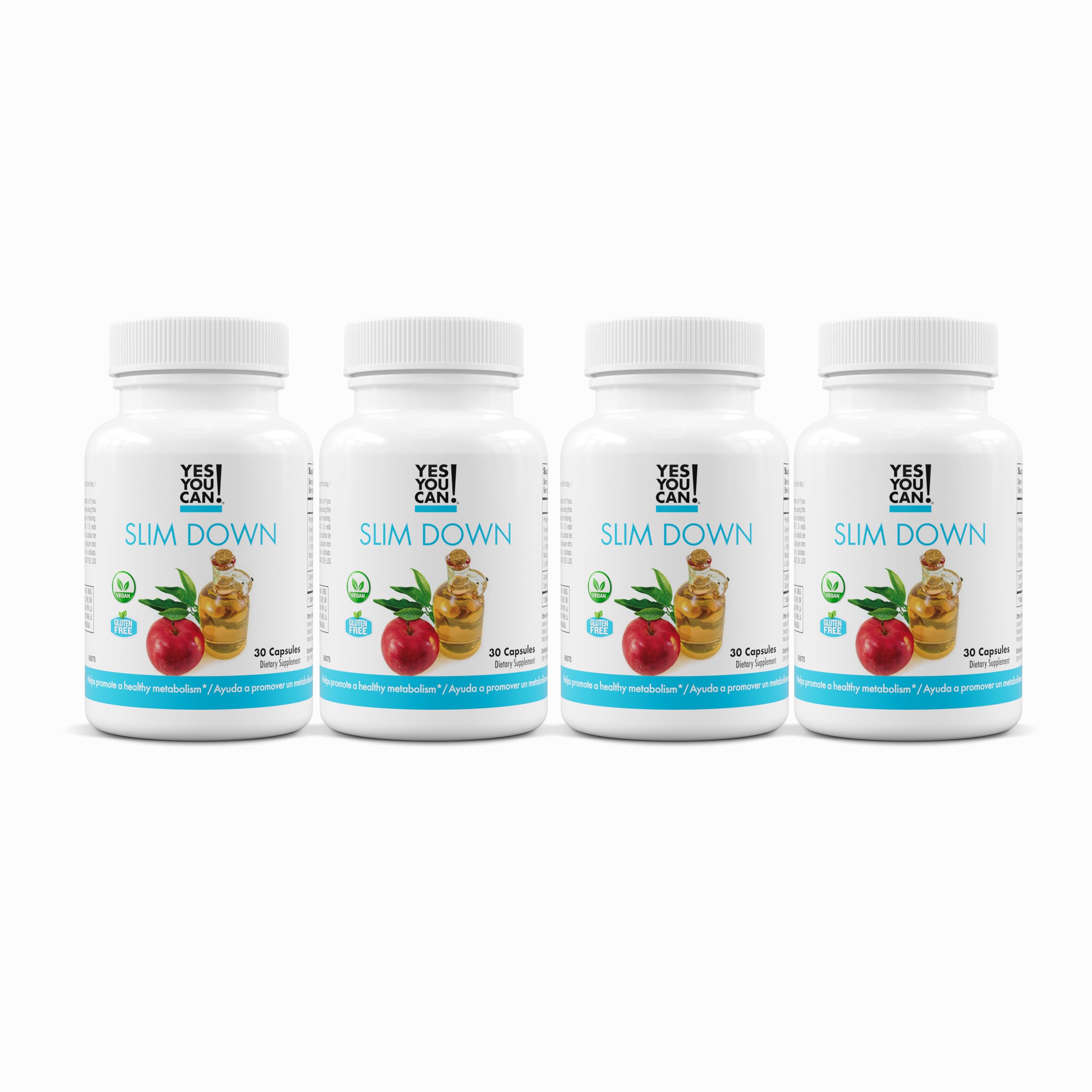 Yes You Can Slim Down bottle featuring capsules for daily energy and metabolism support.
