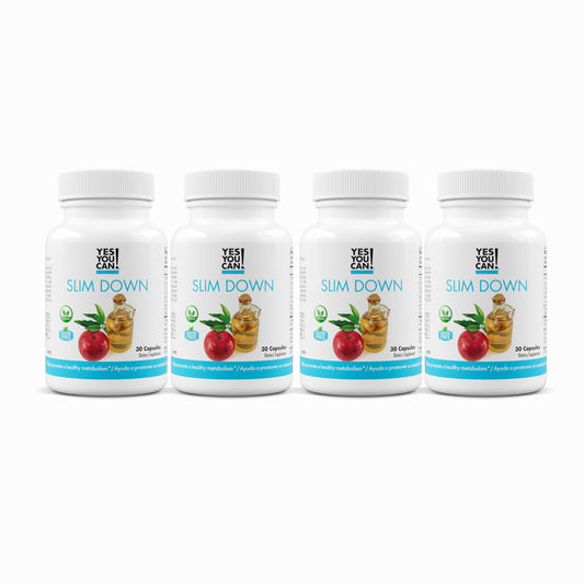 Yes You Can Slim Down bottle featuring capsules for daily energy and metabolism support.
