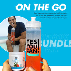 Yes You Can! Water bottle product shot for on-the-go hydration