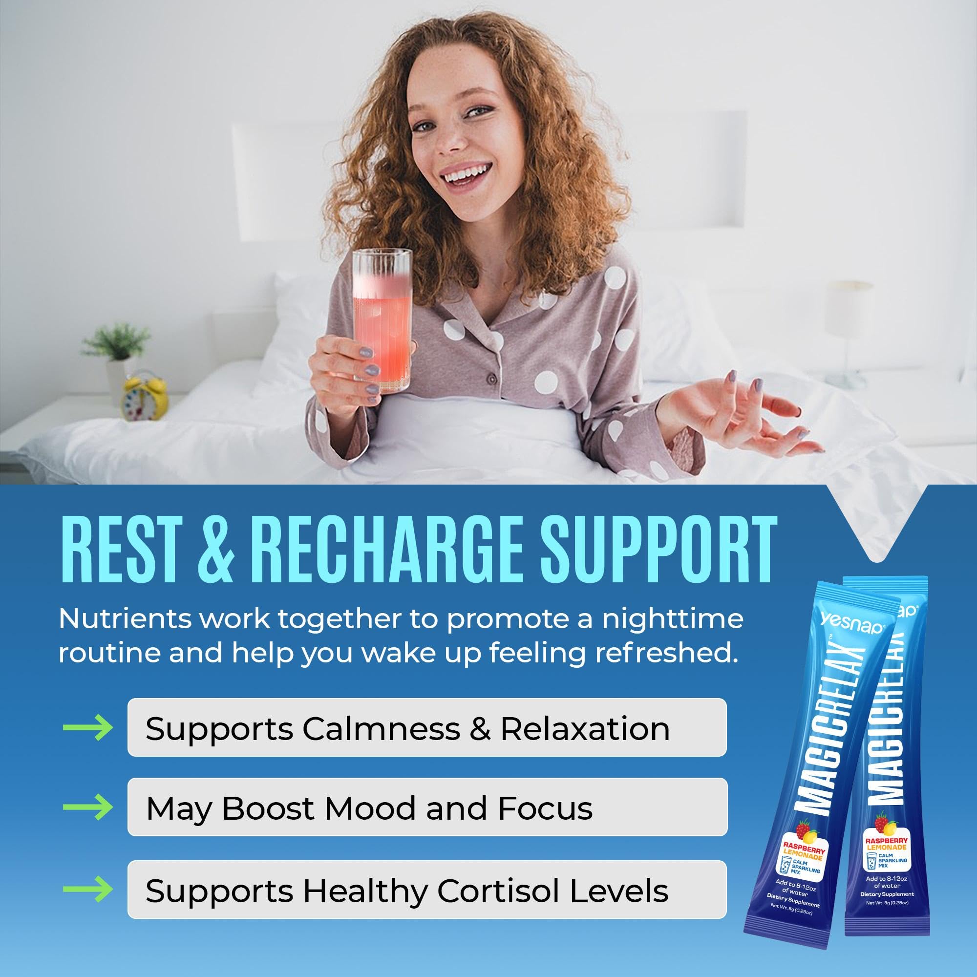 Yesnap MAGICRELAX daily routine scene promoting calm mood