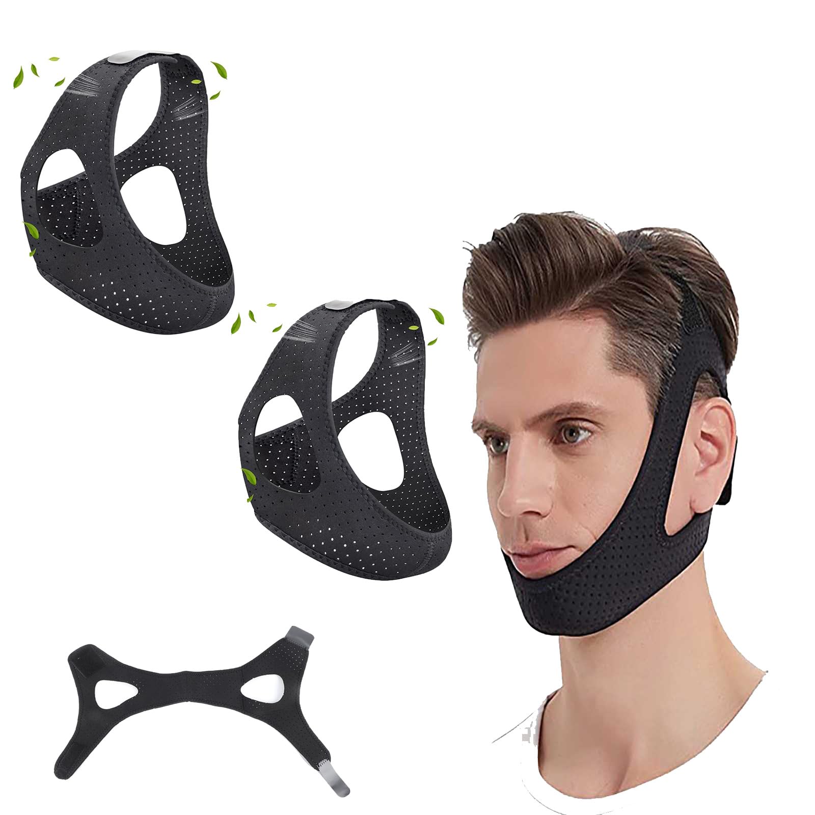 YeyHaiza chin strap pack 2 adjustable for comfortable CPAP wear.