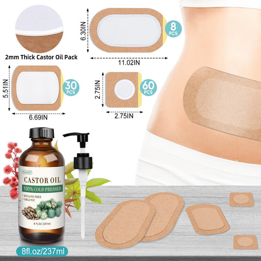 YHOVID organic castor oil bottle in amber glass preserves freshness.