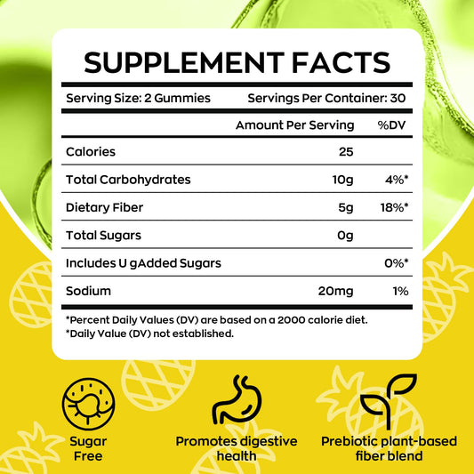 Close-up of pineapple flavor and chewy texture of Yidout gummies