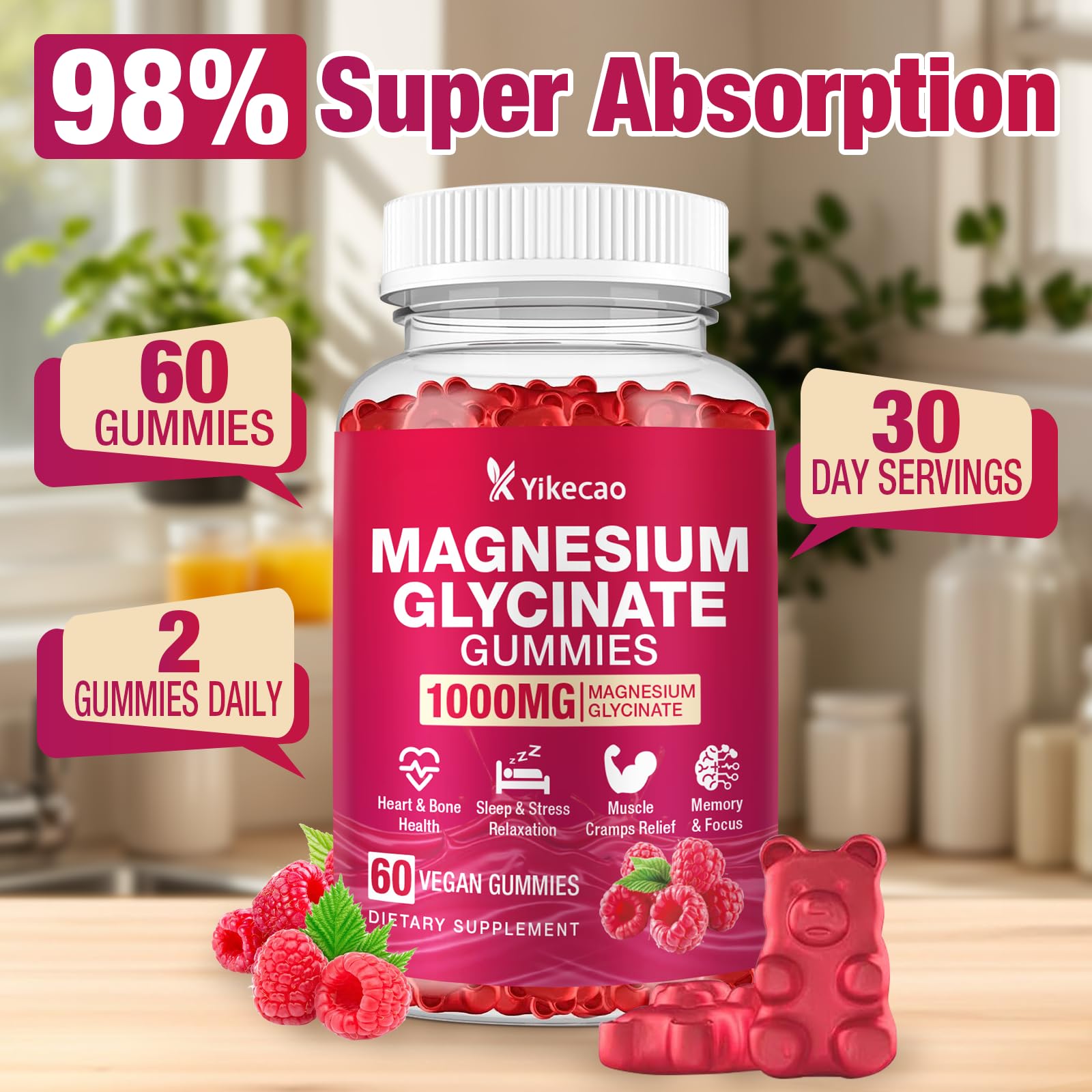Yikecao vegan, non-GMO, sugar-free gummies emphasize ethical snacking.