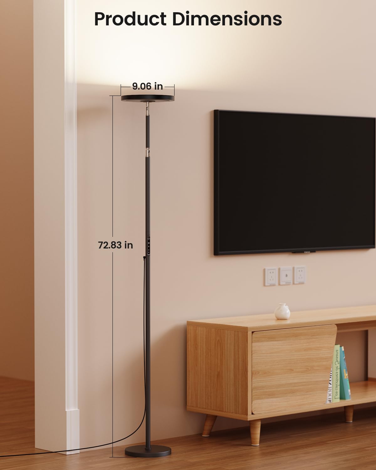 Yikola Light Floor Lamp includes two setup options and a timer for flexible use.