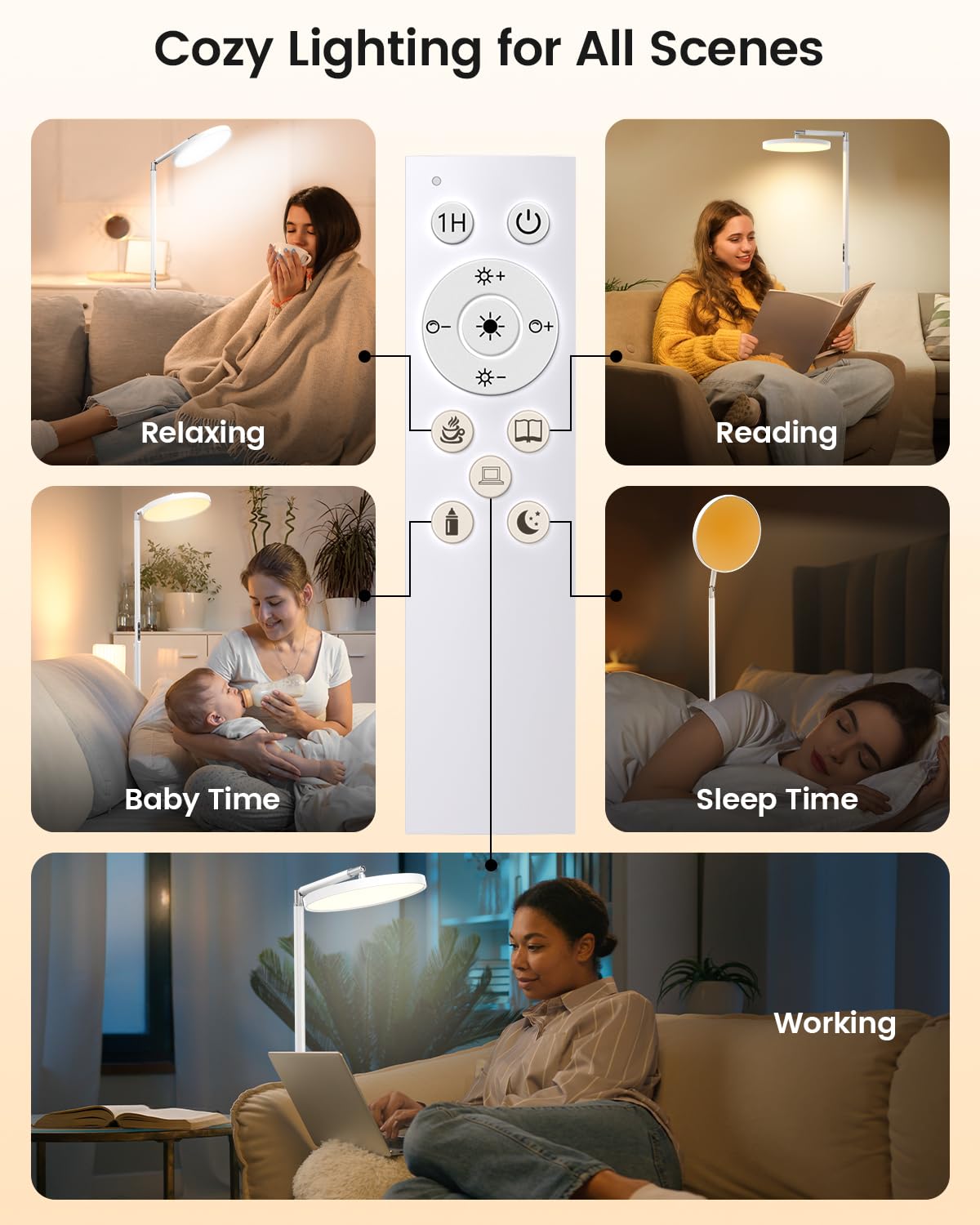 Yikola lamp offers five color modes for different tasks.