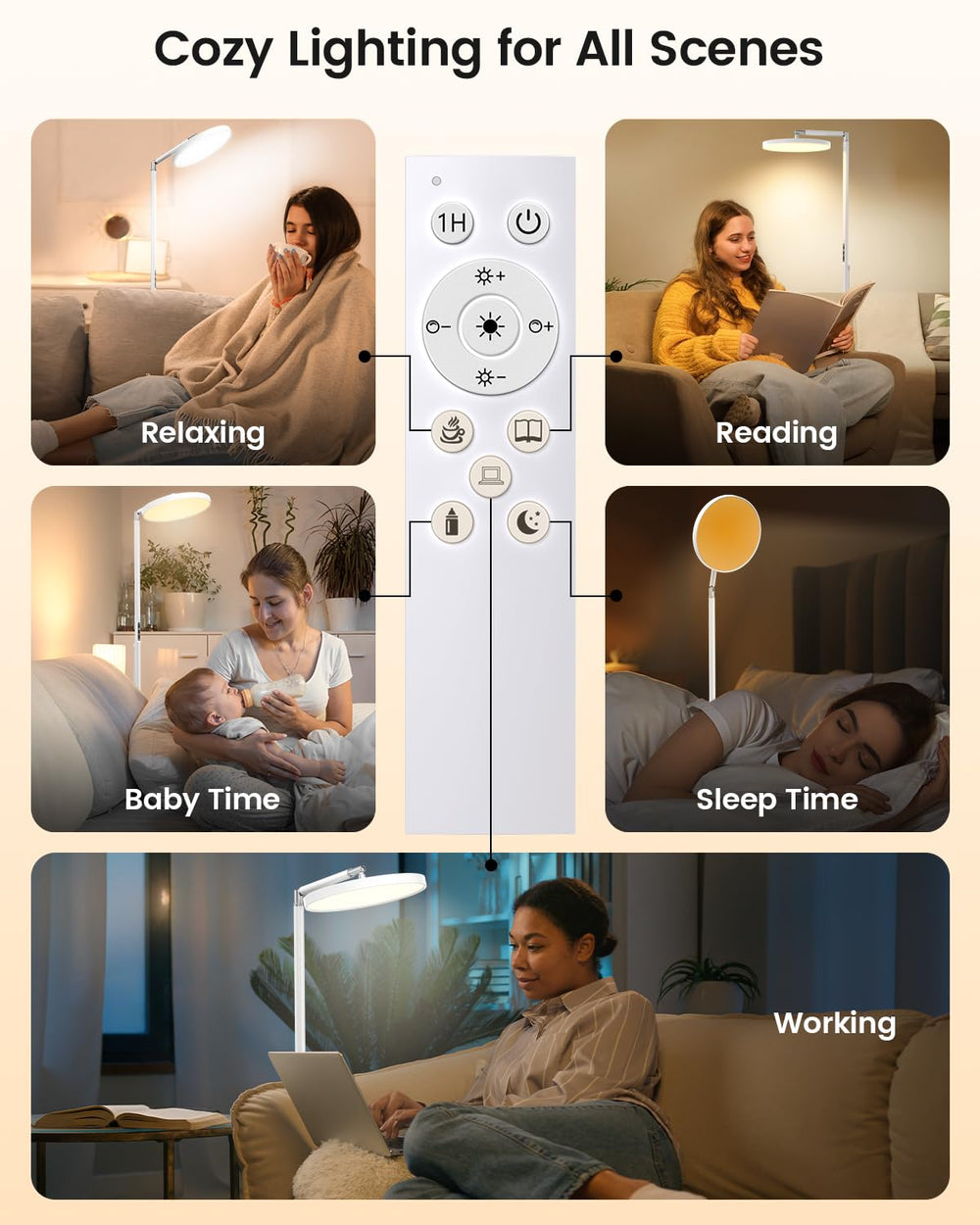 Yikola lamp offers five color modes for different tasks.