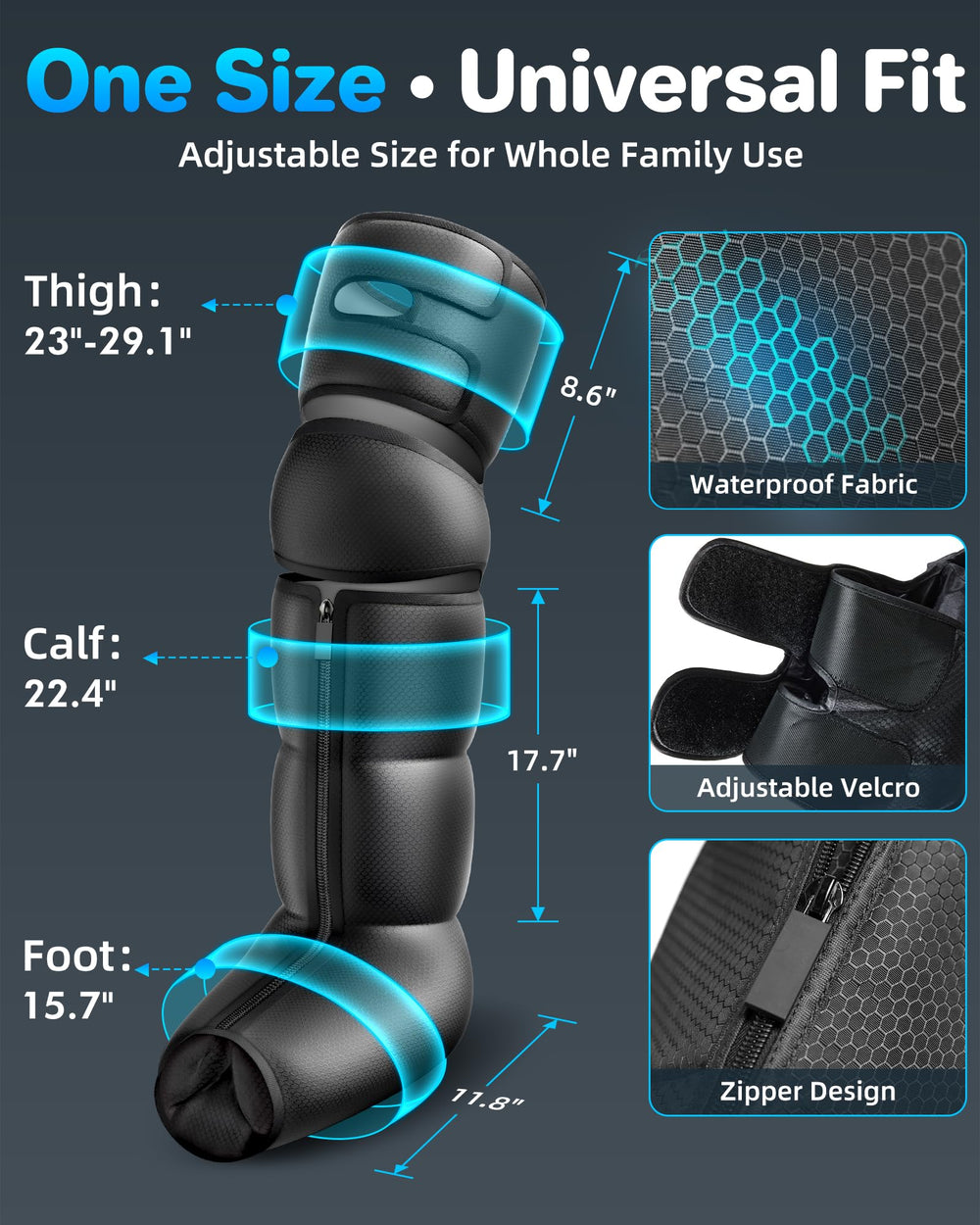 YINGGG four-chamber system envelops legs for even compression