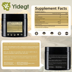 Yldegt Shilajit Gummies vegan and sugar-free formula label.