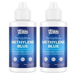 YLVARIN THORIA Methylene Blue Drops bottle shows clear focus support in a compact bottle